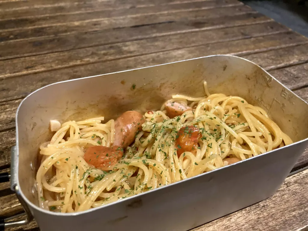 メスティンパスタレシピ‐アラビアータ風パスタ
