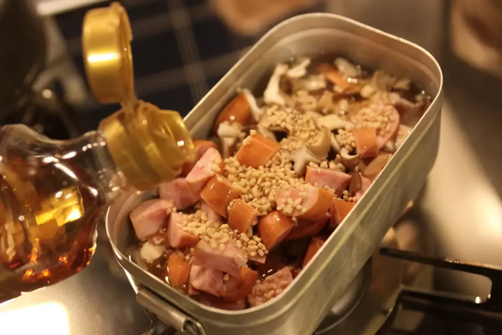 メスティンレシピ 炊き込みチャーハン