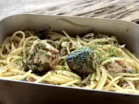 メスティン缶詰レシピ‐鯖缶パスタ