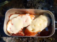 メスティン山ごはんレシピ-固形燃料でチーズトースト