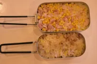 ダイソーメスティン山ごはんレシピ-コンビニの材料で作る炊き込みご飯
